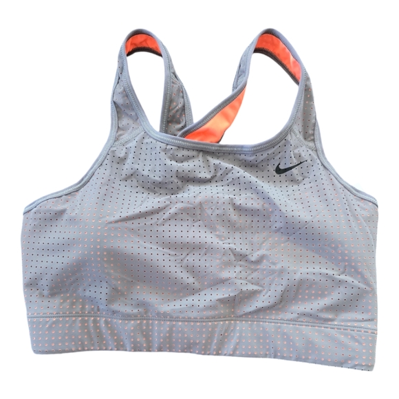 Nike  Womens Sports Bra Medium Intimates Seamless Bra Gray Padded  Athleisure - Picture 1 of 10